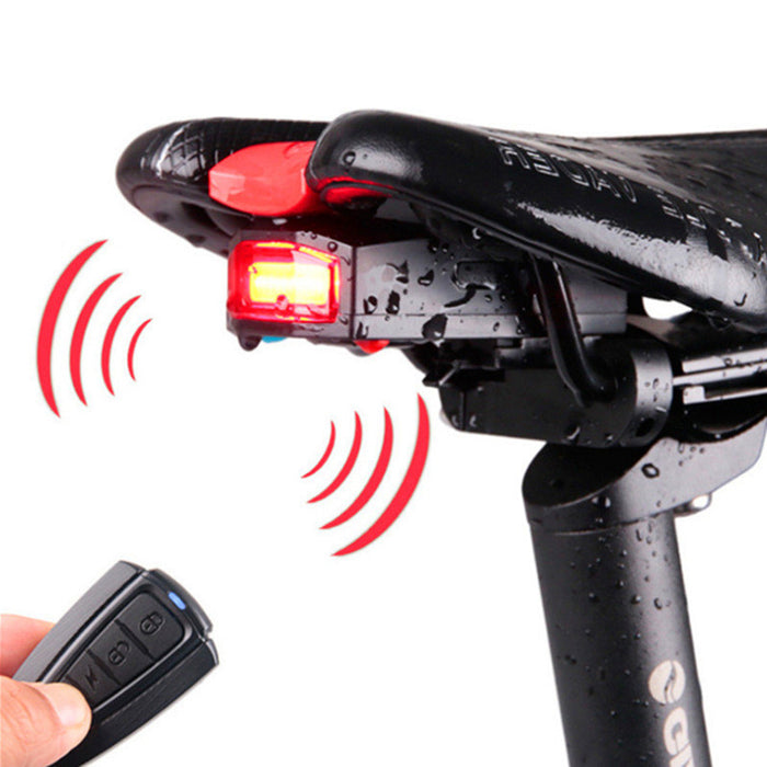 USB Charging Mountain Bike Wireless Intelligent Remote Anti-theft Alarm Tail Lamp