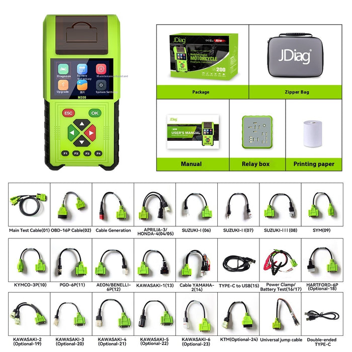 Motorcycle Diagnosis Equipment Fault Code Nozzle Detection With Data Diagnostic Tools