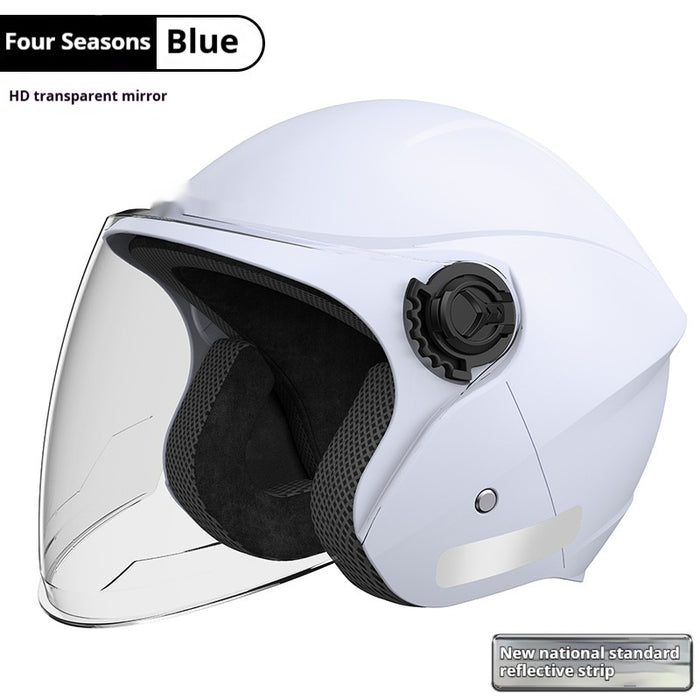 Electric Motorcycle Keep Warm And Windproof In Winter Helmet