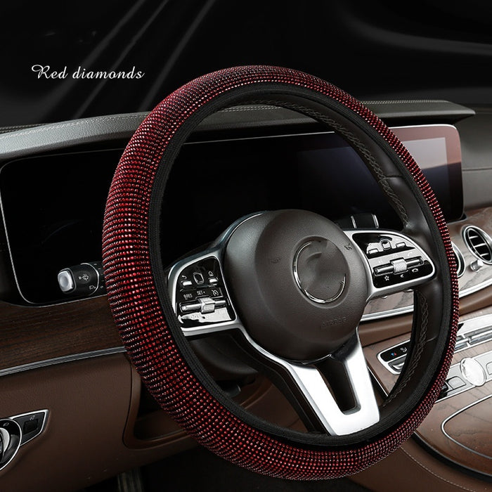 Full Diamond Elastic Car Steering Wheel Cover Without Inner Ring