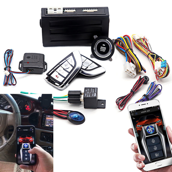 One-key Remote Start Car Alarm Universal Mobile Phone APP Car Control System