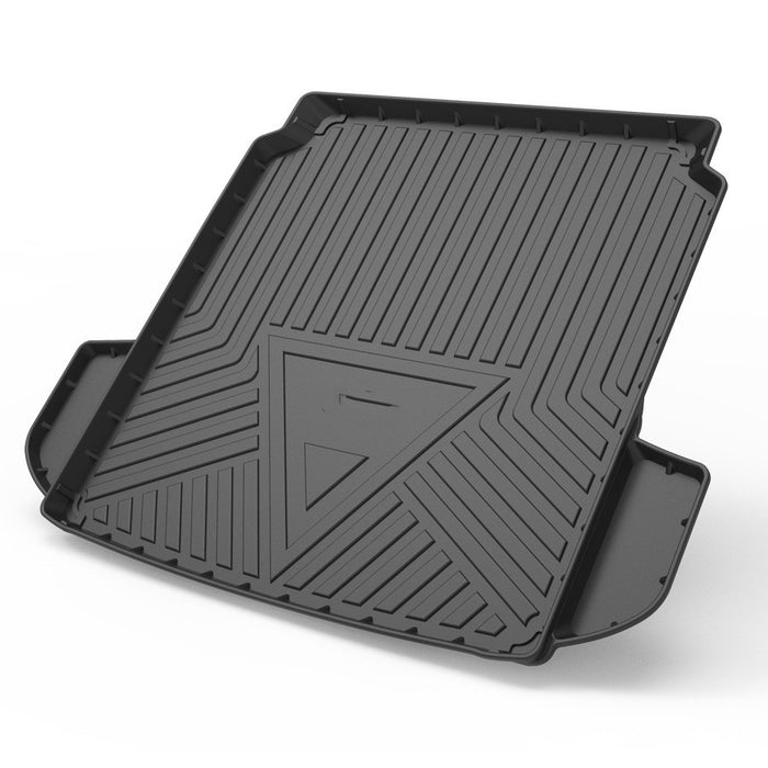 Black Carbon Fiber Pattern Car TPE Trunk Pad Floor Mats