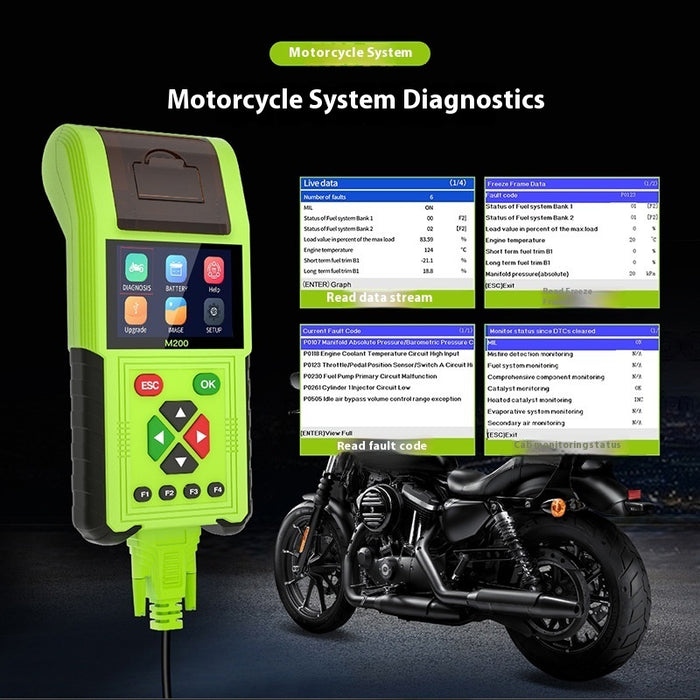 Motorcycle Diagnosis Equipment Fault Code Nozzle Detection With Data Diagnostic Tools