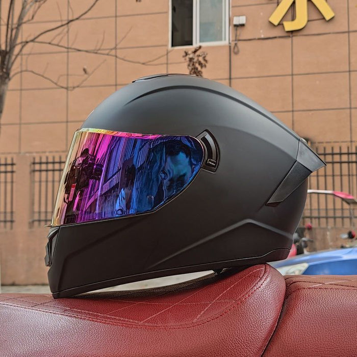 Motorcycle Helmet Men's Bluetooth Warm Full Face Four Seasons