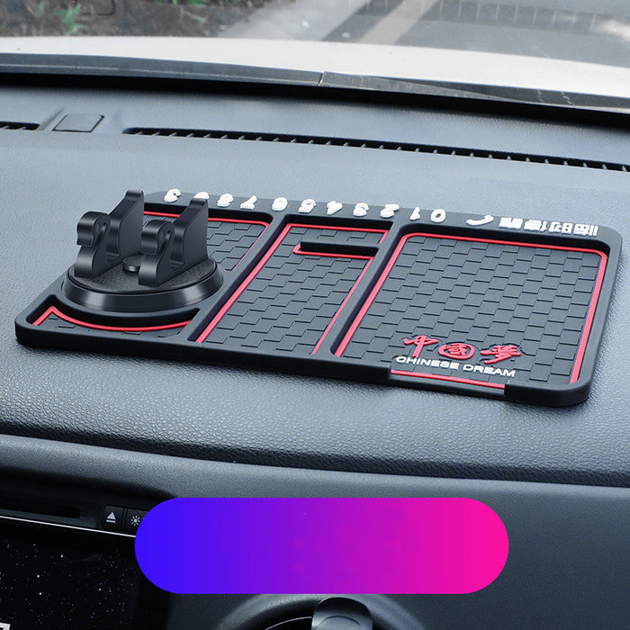 Non-Slip Car Phone Pad For 4-in-1 Car Parking Number Card Anti-Slip Mat Auto Phone Holder Sticky Anti Slide Dash Phone Mount  Car Mats