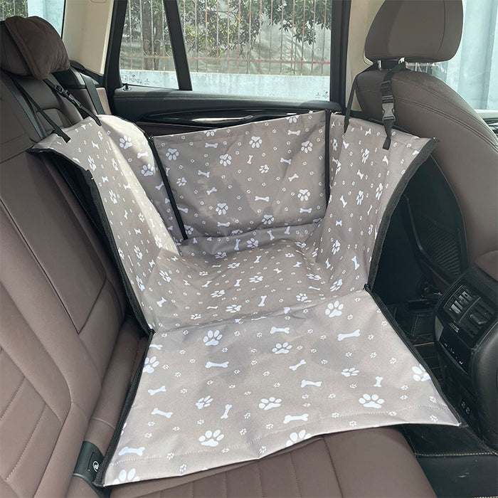 Rear Printed Double Layer Waterproof Pet Car Mat Pet Cat Dog Protection Pet Hanging Basket Car Mats