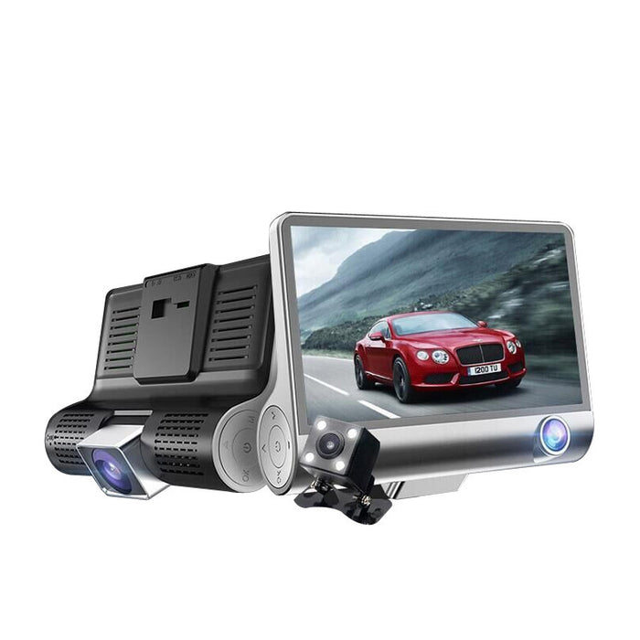 Three Lens Dashcam Hidden Front And Rear