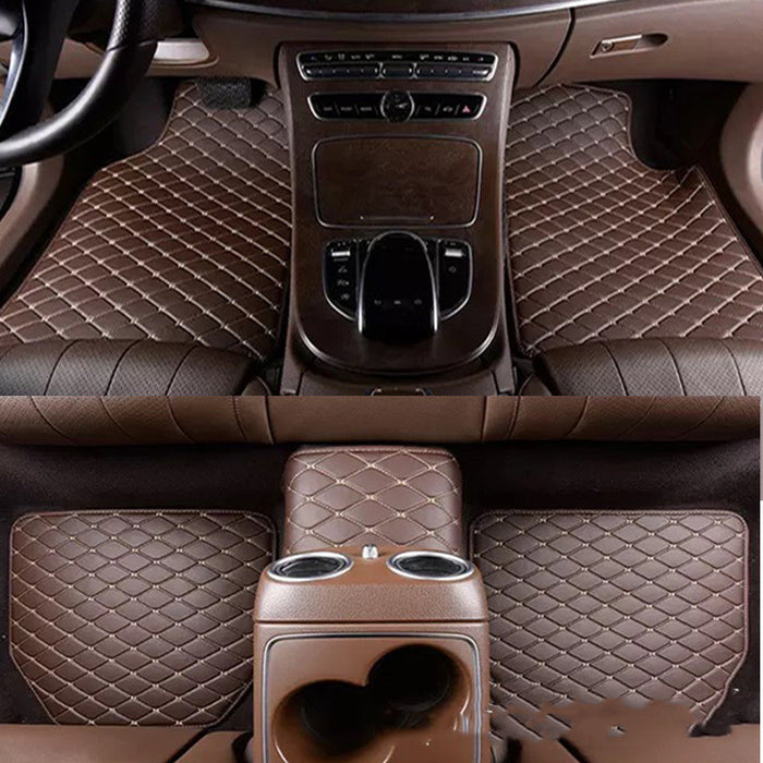 Universal Right Rudder Foot Pad Leather Quilted Embroidered Full Surround Floor Mats