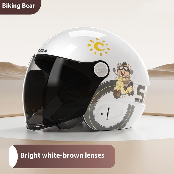 Electric Battery Motorcycle Helmet Men And Women Four Seasons