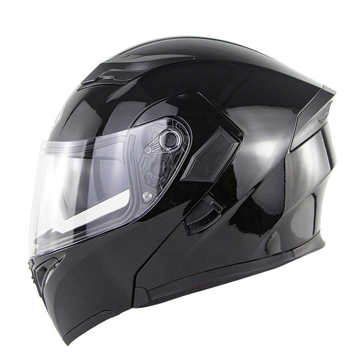 Men's And Women's Double Lens Exposed Motorcycle Helmet