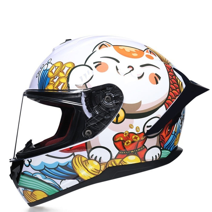 Motorcycle Helmet Baby Boy And Girl Summer Personality Big Tail Couple