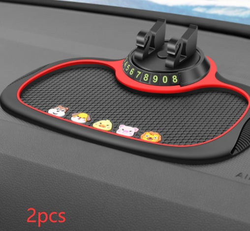 Non-Slip Car Phone Pad For 4-in-1 Car Parking Number Card Anti-Slip Mat Auto Phone Holder Sticky Anti Slide Dash Phone Mount  Car Mats