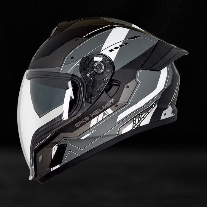 Double Lens Big Tail Motorcycle Helmet