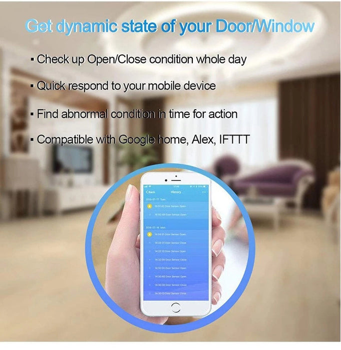 Tuya Smart Wireless Door Magnetic WiFi Anti-theft Alarm