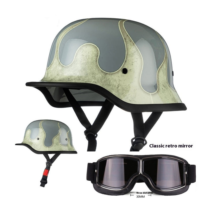 3C German Retro Soldier Helmet Motorcycle Helmet Summer