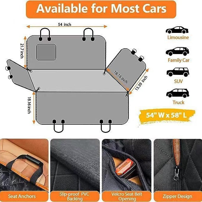 Pet Mat Car Rear Seat Cushion Water And Dirt Resistant Anti-bite  Car Mats